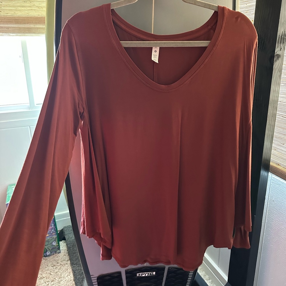 Lululemon Athletica New Up For Down Time Relaxed Fit Long Sleeve Top